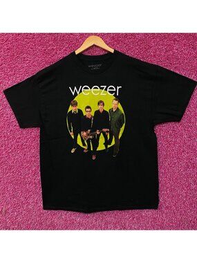 Weezer Green Album Circle Rock Band T-Shirt Large